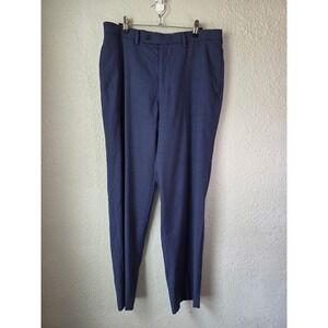 Ralph Lauren Men's Navy Blue Flat Front Dress Pants Size 34W